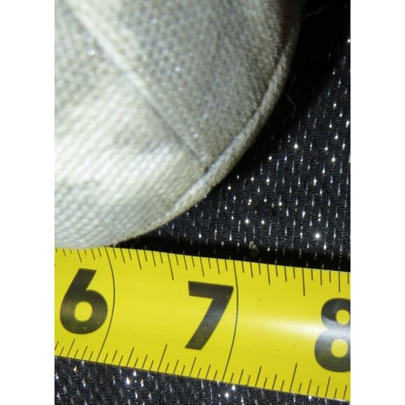 COACH Kristin Ikat Op Art Silver Gray Print Sparkle Canvas Hobo Flap Handbag - Picture 12 of 15